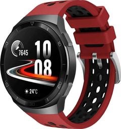  Alogy Gumowy uniwersalny pasek sportowy do smartwatcha 22mm, Czerwono-czarny