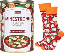  Soxo Skarpetki męskie kolorowe SOXO GOOD STUFF minestrone soup w puszce wesoły pomysł na prezent 40-45