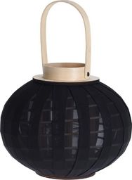  Home Styling Collection Lampion latarnia ze szklanym wkładem czarny ogrodowy dekoracyjny 22x24 cm