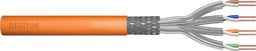  Digitus Kabel teleinformatyczny instalacyjny DIGITUS kat.7, S/FTP, Dca, drut, AWG 23/1, LSOH, 50m, pomarańczowy, ofoliowany