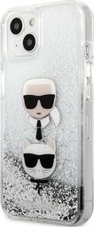  Karl Lagerfeld Etui Karl Lagerfeld KLHCP13SKICGLS Apple iPhone 13 mini srebrny/silver hardcase Liquid Glitter Karl&Choupette Head