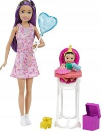 Lalka Barbie Barbie Skipper: Klub opiekunek - Zestaw urodzinowy (GRP40)