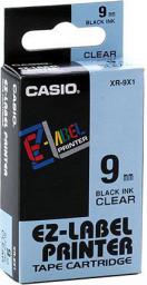  Casio Taśma do drukarek etykiet, Casio, czarny 8m, 9mm (XR-9X1)