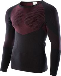  Hi-Tec Bielizna termoaktywna męska bluza Hino Top czarno-czerwony rozmiar M/L