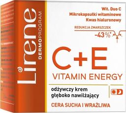  Lirene lirene krem do twarzy c+e vitamin energy nawilżający 50ml