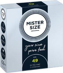  Mister Size Mister Size Condoms prezerwatywy dopasowane do rozmiaru 49mm 3szt.