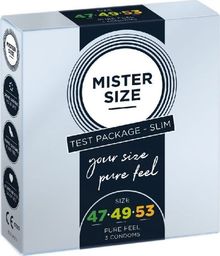  Mister Size Mister Size Condoms prezerwatywy dopasowane do rozmiaru 47mm 49mm 53mm 3szt.