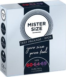  Mister Size Mister Size Condoms prezerwatywy dopasowane do rozmiaru 60mm 64mm 69mm 3szt.