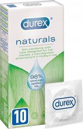  Durex  Naturals cienkie prezerwatywy z lubrykantem stworzone z myślą o niej 10szt