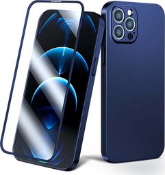  Joyroom Joyroom 360 Full Case etui pokrowiec do iPhone 13 Pro Max obudowa na tył i przód + szkło hartowane niebieski (JR-BP928 blue)