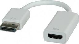 Adapter AV Roline DisplayPort - HDMI biały