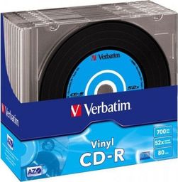 Verbatim CD-R VERBATIM 700 MB 52x Slim 10 szt.