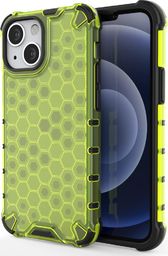  Hurtel Honeycomb etui pancerny pokrowiec z żelową ramką iPhone 13 mini zielony