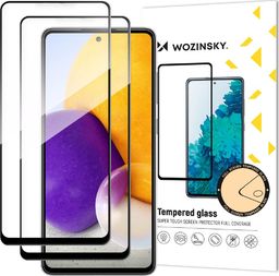  Wozinsky Wozinsky zestaw 2x super wytrzymałe szkło hartowane Full Glue na cały ekran z ramką Case Friendly Samsung Galaxy A72 4G czarny
