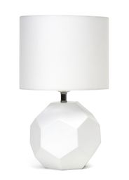 Lampa stołowa Platinet PLATINET TABLE LAMP E27 25W CERAMIC CUBIC BASE 1,5 M CABLE WHITE [45673]