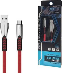 Kabel USB Senbono USB-A - USB-C 1 m Czerwony (BW02 TYP-C RED)