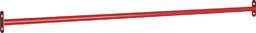  vidaXL Przykręcany drążek prosty, 125 cm, stalowy, czerwony