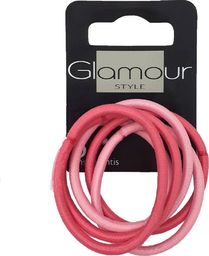  Glamour inter vion gumki do włosów 6 sztuk różowe