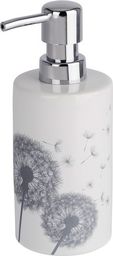 Dozownik do mydła dozownik mydła Astera 360 ml 7 x 18 cm ceramiczny biały/szary