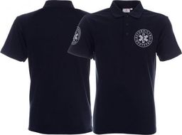 LPP - Promostars Koszulka Polo ratownicza granatowa męska odblaskowa FUNKCYJNA - nadruk przód + rękawek