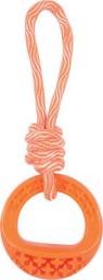  Zolux Zabawka TPR SAMBA okrągła ze sznurem 26 cm kol. pomarańczowy