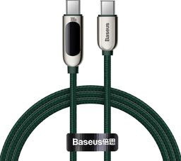 Kabel USB Baseus USB-C - USB-C 1 m Zielony (BSU2774GRN)