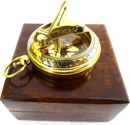  Giftdeco Kompas z zegarem słonecznym 5,5x4,5x4