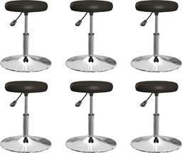  vidaXL Krzesła stołowe, 6 szt., czarne, sztuczna skóra