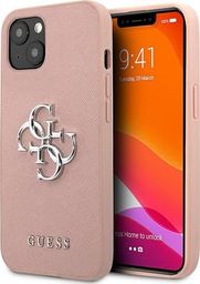  Guess Guess GUHCP13SSA4GSPI iPhone 13 mini 5,4" różowy/pink hardcase Saffiano 4G Metal Logo