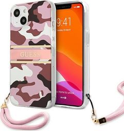  Guess Guess GUHCP13SKCABPI iPhone 13 mini 5,4" różowy/pink hardcase Camo Strap Collection
