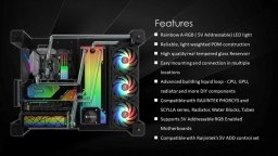 Raijintek Raijintek ANTILA PURE R100B Ausgleichsbehälter, 172,5mm, ARGB - schwarz