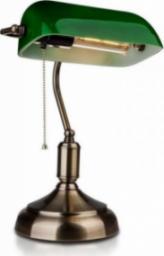 Lampa stołowa V-TAC Lampa Bankierska VT-7151 E27 Stare Złoto Zielony Klosz 3912