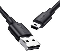 Kabel USB Ugreen USB-A - miniUSB 0.25 m Czarny (UGR1138BLK)
