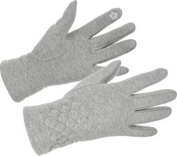  Beltimore Rękawiczki damskie siwe dotyk polarek BELTIMORE K31