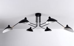 Lampa sufitowa Auhilon Lampa przysufitowa LED Ready czarna do salonu Auhilon Cameleon C17015-6L