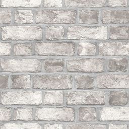 Homestyle Homestyle Tapeta Brick Wall, szarość i złamana biel