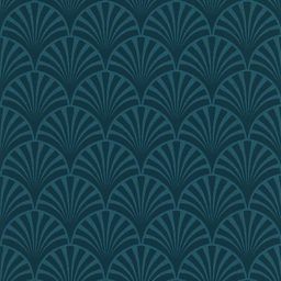 Couleurs & Matires couleurs & matires Tapeta 20's Pattern Artdeco, niebieska