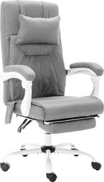 Krzesło biurowe vidaXL z funkcją masażu Szare