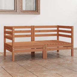  vidaXL 2-osobowa sofa ogrodowa, miodowy brąz, lite drewno sosnowe !