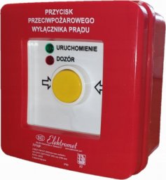  Elektromet Przycisk ppoż. n/t 2 tory prądowe 12A R-Z samoczynny diody czerw/ziel 230V AC/230V AC PPWP-2s A/4 904402