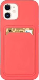  Hurtel Card Case silikonowe etui portfel z kieszonką na kartę dokumenty do iPhone 12 Pro Max pomarańczowy