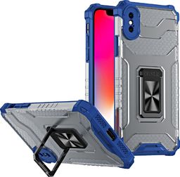  Hurtel Crystal Ring Case pancerne hybrydowe etui pokrowiec + magnetyczny uchwyt iPhone XS Max niebieski