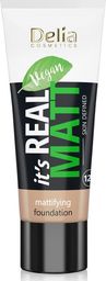 Delia Delia Cosmetics It's Real Matt Podkład matujący odżywczo-nawilżający nr 101 Porcelain 30ml