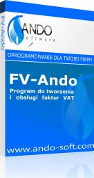 Program Ando Software Program do fakturowania FV-Ando ESD - wersja elektroniczna