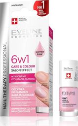  Eveline Eveline Nail Therapy Odżywka do paznokci nadająca kolor 6w1 SHIMMER PINK 5ml