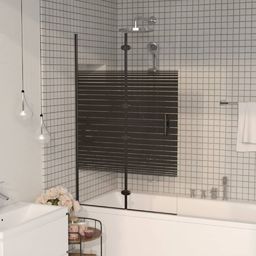  vidaXL Składana kabina prysznicowa, ESG, 80x140 cm, czarna