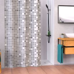  Eisl EISL Zasłona prysznicowa w szarą mozaikę, 200 x 180 x 0,2 cm