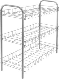  Metaltex 3-poziomowa półka na buty Shoe 3 srebrna szarość