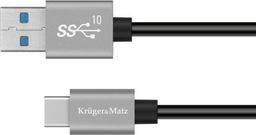 Kabel USB Kruger&Matz USB-A - USB-C 0.5 m Czarny (KM1262)