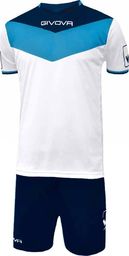  Givova Komplet strój piłkarski koszulka + spodenki Givova Kit Campo biało-błękitno-granatowy KITC53 0405 2XL